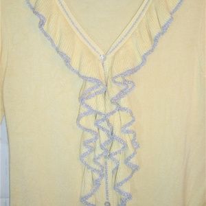 Michel Rene | Sweaters | Going Goingmichel Rene Yellow Silver Trim 2 ...